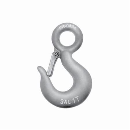 Safety Hook, 1 Ton, Eyelet Attachment, Drop Forged Steel, SelfColored, 22610 3